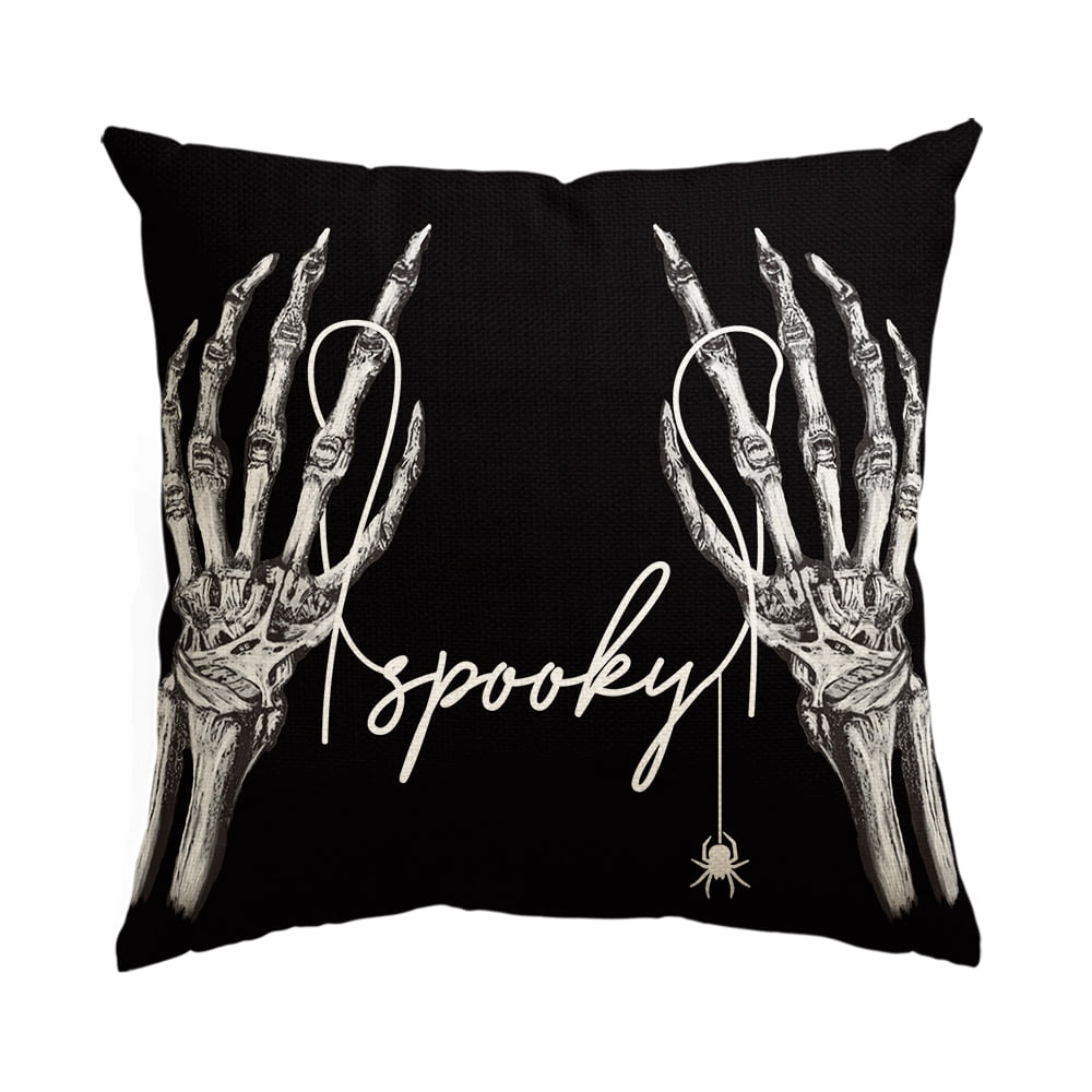 Spooky Halloween Pillow Cover 18 x 18 Inch Cushion Case Decoration for Sofa Couch