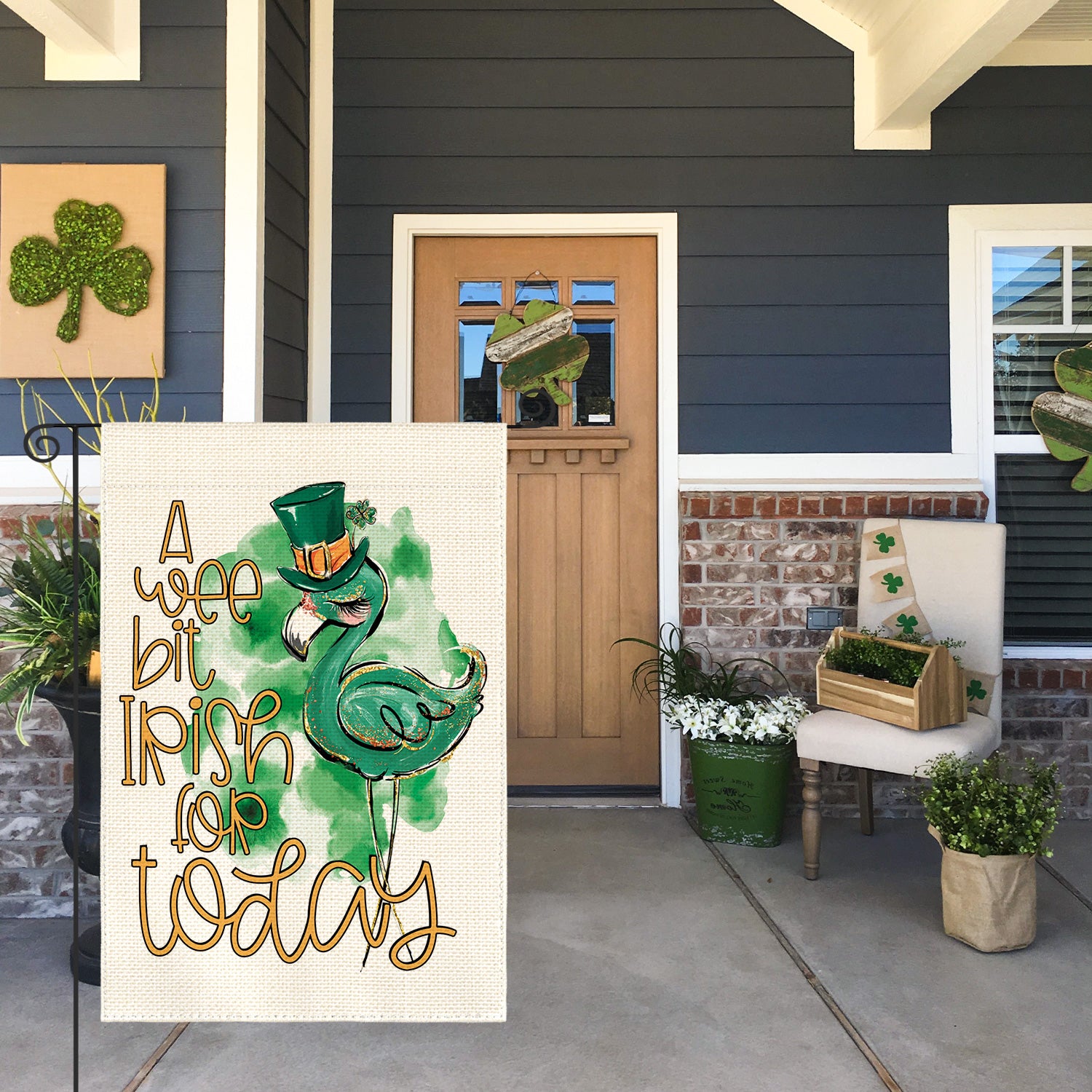 AVOIN Colorlife Drapeau De Jardin Porte-bonheur Pour La Saint-Patrick