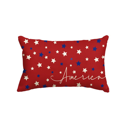 AVOIN colorlife 4th of July Patriotic Throw Pillow Cover, 12 x 20 Inch Independence Memorial Day America Stars Cushion Case for Sofa Couch