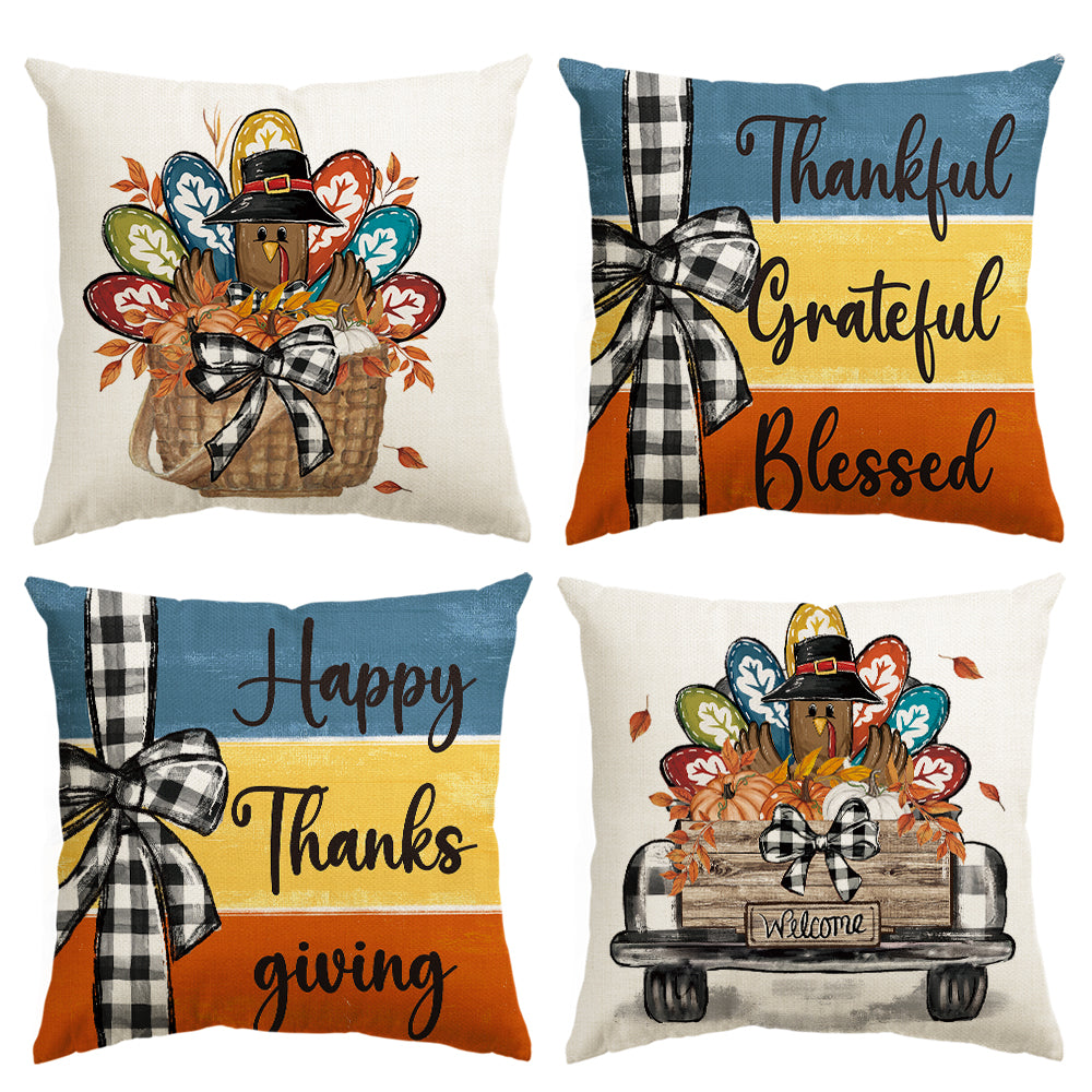 Fall Thanksgiving Pillow Cover