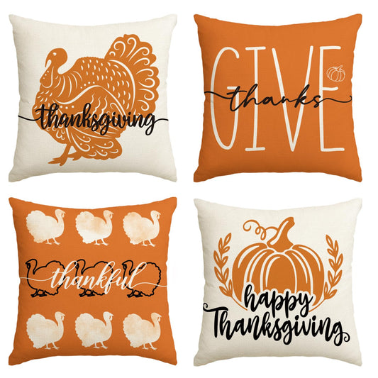 Fall Thanksgiving Pillow Cover