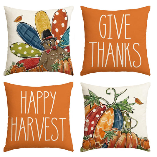 Fall Thanksgiving Pillow Cover